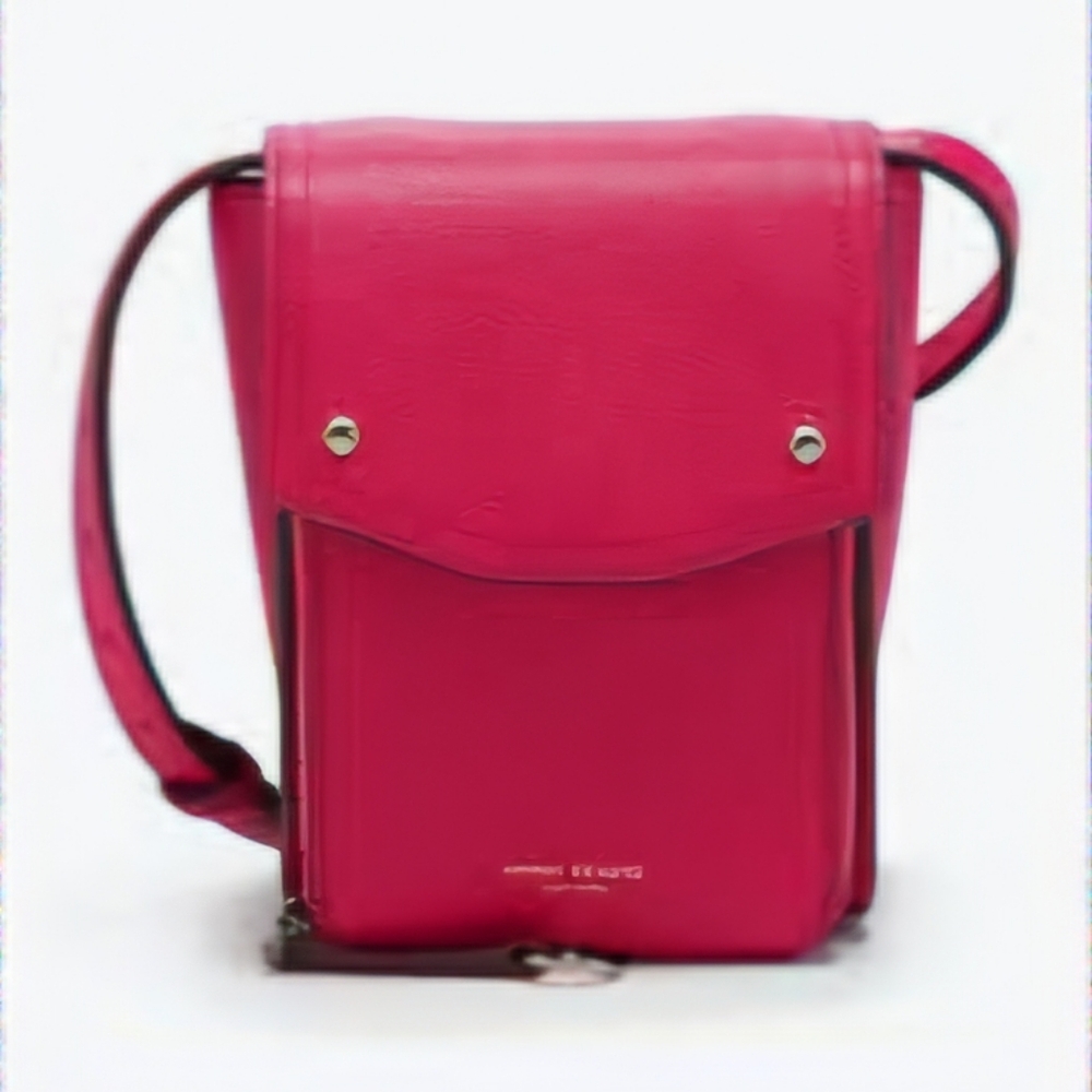 Henri Bendel Saffiano Leather Bag Bag Crossbody Belt/Waist Bag Pink